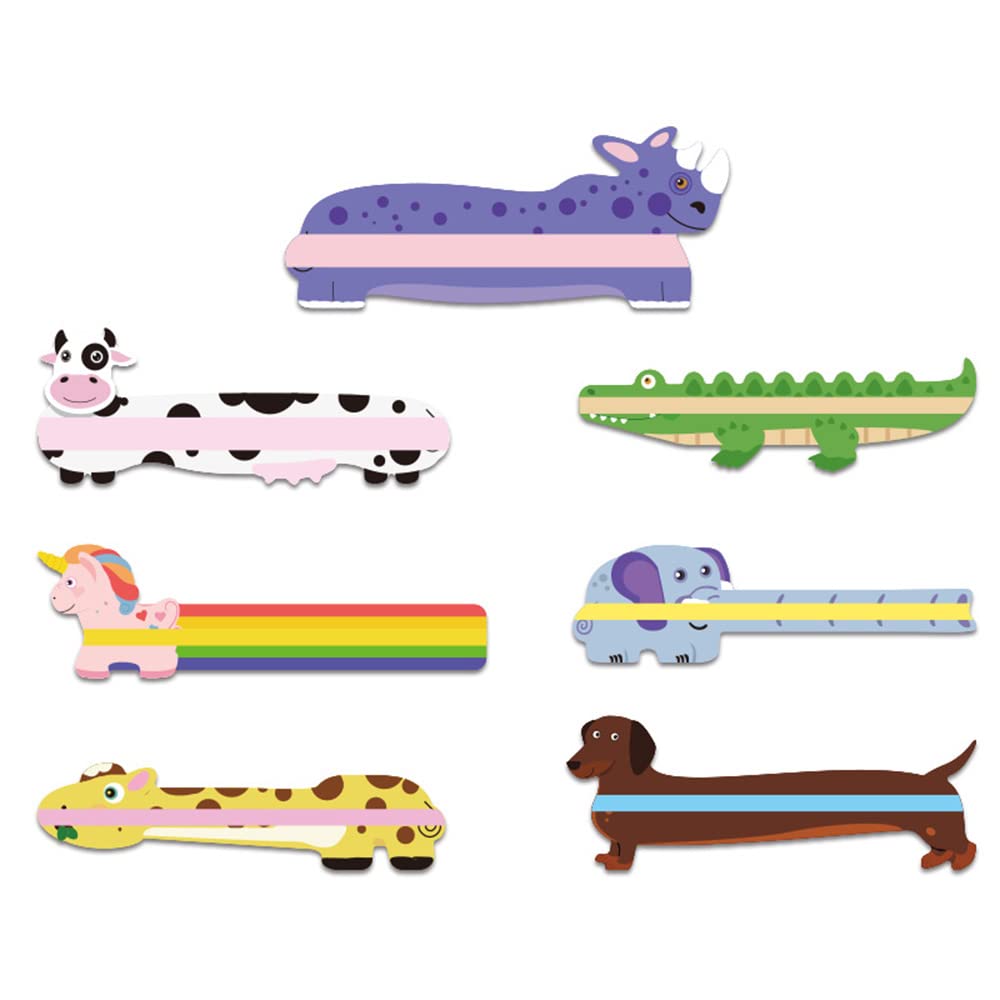 7PCS Dyslexia Overlay Ruler, Visual Aids Window Reading Ruler Overlays Reading Tracking Rulers Guided Reading Highlight Strips Coloured Overlay for Kids Teacher Supply Assistant