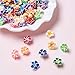 Craftdady 200Pcs Polymer Clay Plumeria Flower Spacer Loose Beads 12x8mm Random Mixed Colors 5 Petal Floral Charm Beads Side Drilled Hole: 2mm for Jewelry Making