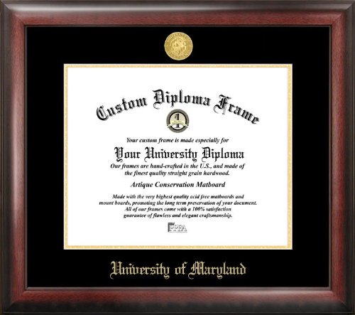 Campus Images University of Maryland Embossed Diploma Frame, 13" x 17", Gold