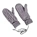 HDE Womens Winter Gloves Crochet Twist Cable Knit Hand Warmer Mittens,Gray,One Size