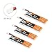 4pcs 600mAh 1S 3.7V LiPo Battery 50C JST-PH 2.0 PowerWhoop mCPX Connector Rechargeable 1S LiPo Battery for Inductrix FPV Plus Tiny Whoop FPV Racing Drone