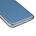Badalink iPhone 8 Plus Case, iPhone 7 Plus Cover Luxury Electroplate Flip Translucent Front Protective Skin Bumper Kickstand PU Leather Back Shell Hard Inner Case for iPhone 7+ / 8+ - Blue