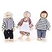 Tinksky Happy Doll Family Wooden Joint Puppet Maumet Including Grandparents for Kids Fun Role Playing ,Birthday Gift for your lovely son or daughter, Pack of 6