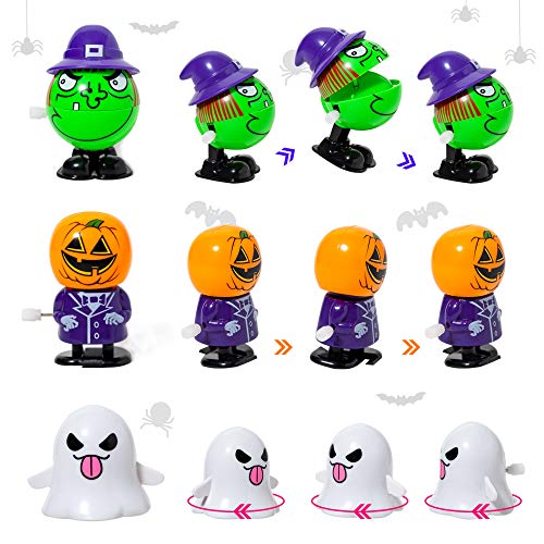 Kizcity 12 Pack Halloween Windup Toys for Halloween, Assorted Funny