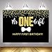 Mocsicka Mr Onederful Backdrop Boy's First Birthday Photography Background 7x5ft Vinyl Black Tie 1st Birthday Party Backdrops