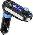 Bluetooth Voiture Transmetteur FM, Adaptateur Radio Lecteur De MP3 Allume Cigare Charge Rapide Musique Accessoire Voiture Kit Emetteur 48a Usb Appels Mains Libres Support Usbcarte Tf 88176760