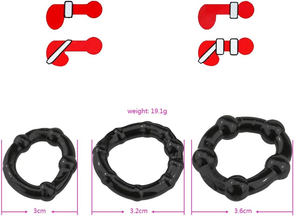 Rings Exercise Training Bands Time Delay for Men Women Couple Flexible 3 pcs Set hs1-4