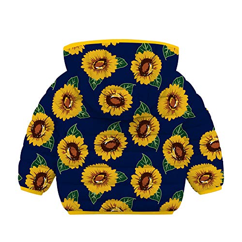 RAISEVERN Kleinkind Baby Kinder Blumenmäntel Little Boy Girl Winter Kapuzenjacke Dick Halten Sie den warmen Oberbekleidungsmantel für 0-3 Jahre