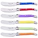 Laguiole by FlyingColors Cheese Knife Butter Spreaders Knife Set, Stainless Steel, MultiColor Handle, 6 Pieces