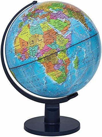 STARVIN Premium Universal Globe || Table Top Political World Globe ||With Time Scale || Scratch Proof Surface || Ideal for Children || For Office|| For School || 5 Inch || Rotating Globe || A-03