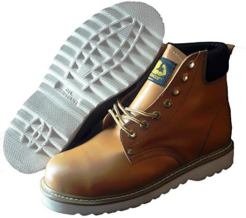 Goldwater Professional Nonslip Steel Toe Water and Oil Resistant Men's Work Boot Shoe (6.5)