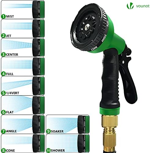 Flexibler Gartenschlauch 15 m, Flexibel Wasserschlauch Dehnbarer mit 10 Sprühfunktionen, 1/2 Zoll und 3/4 Zoll Messinganschlüssen, Aufbewahrungstasche inklusive, Schwarz