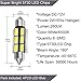 Nakobo Super Bright 578 6411 212-2 569 211-2 Festoon LED Bulbs 6-SMD 5730 Canbus Error Free 41MM 42MM Car Interior Dome Map Door Lights, 6000K Xenon White (pack of 4)