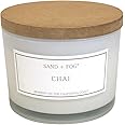 Sand + Fog Scented Candle - Chai – Additional Scents and Sizes – 100% Cotton Lead-Free Wick - Luxury Air Freshening Jar Candles - Perfect Home Decor – 12oz