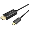 USB C to DisplayPort Cable 6FT [4K@60Hz, 2K@165Hz, 2K@144Hz], CableCreation USB Type C to DP 1.2 Cord Thunderbolt 3/4 Compatible with iPhone 16 15 Pro Max Plus MacBook Pro Air iPad Pro iMac XPS Galaxy