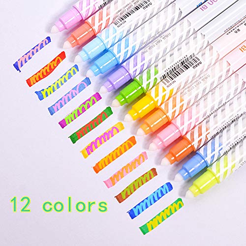 Ann Bully Magic Highlighters Color Change Highlighter Marker Pens, Double Head Magic Highlighters for Writing Drawing Bullet Journal Card Making DIY