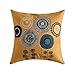 MIULEE Pack of 4, Flower Decoration Linen Burlap Decor Square Throw Cushion Cover Cushion Case for Living Room Sofa Bedroom Car 18 x 18 Inch 45 x 45 cm