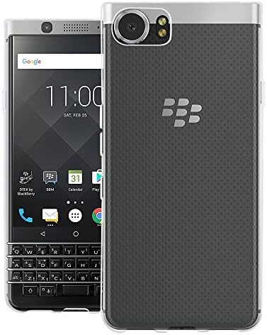 SuperGripz Rubber TPU Silicone Case for Blackberry Keyone DTEK70 Mercury Back Protection Shock Absorption Impact Resistant Slim Case - Clear