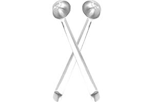 DOITOOL 2Pcs Stainless Steel Olive Spoon with Slotted Drain Long Handle Cherry Serving Tool for Jar
