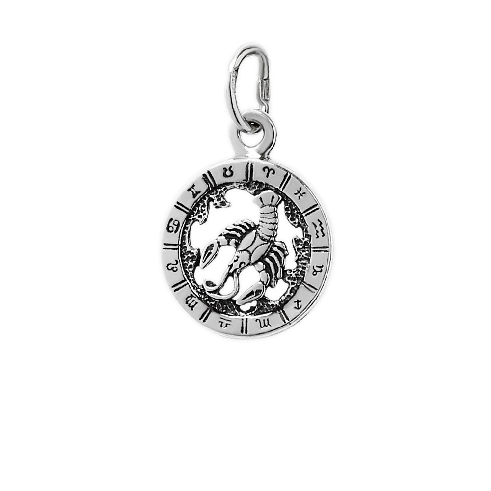 NKlaus 925 sterling silver pendant horoscope zodiac sign Cancer 6320