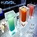 Ice Shot Glass Mold, 2 Pack 6-cups Square Blue Ice Cube Tray, Jelly Tray, Cake Cup Mold, Food Grade Silicone Ice Shot Mould for Christmas Party -Blue