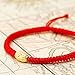 Be Nice Handmade Unisex Kabbalah Red String Bracelet with lucky gold beads- Good for Wealth and Love (7 inches, 1 bead)