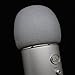 Professional Foam Windscreen for Blue Yeti - Covers Other Large Microphones, such as MXL, Audio Technica and Many More - Quality Sponge Material Makes This The Perfect Pop Filter for your Mic (Silver)