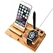 iVAPO MM607 3-in-1 Bamboo Body Apple Watch, iPhone & iPad Stand for Apple iWatch 38mm/42mm, iPhone 5s, 6, 6 Plus, iPad Air, iPad Air 2, iPad mini