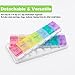 7 Day Pill Case Organizer 2 Times a Day , 14 Compartments Large Capacity Pill Reminder Box AM PM, Detachable Pill Container Twice a Day for Medication, Supplement