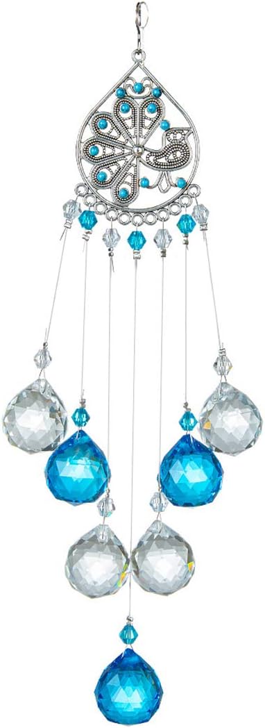WEISIPU Crystal Prism Suncatcher - Fengshui Glass Prism, Rainbow Maker with Peacock Shape for Garden Decor (Peacock-Shaped)