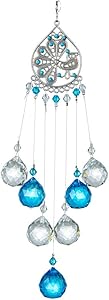 WEISIPU Crystal Prism Suncatcher - Fengshui Glass Prism, Rainbow Maker with Peacock Shape for Garden Decor (Peacock-Shaped)