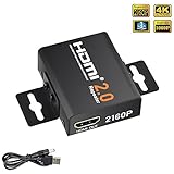 COWEEN 4K x 2K HDMI Bosster 2160P 18Gbps 60Hz HDCP2.2 HDMI 2.0 Repeater Support 3D HDMI Signal Amplifier Female to Female Up to 60m / 200ft Lossless Transmission