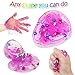 24 Pack Easter Egg Slime Putty Glitter Crystal Soft Eggs Slime DIY Kit Sludge Toy Fluffy Stretchy Stress Relief Classroom Easter Party Favor for Kids