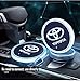 Sparkle-um LED Car Cup Holder Lights for Toyota, 7 Colors Changing USB Charging Mat Luminescent Cup Pad, LED Interior Atmosphere Lamp（2pcs）