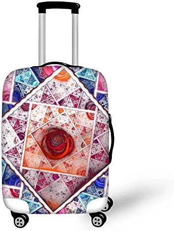 FOR U DESIGNS 26-30 Inch Large Trendy Colorful Design Printed Spandex Luggage Set Travel Suitcase Protective Cover for Lady