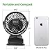 OPOLAR Battery Operated Fan, Clip on and Desk Fan, Portable Fan with 4 Speeds, Rechargeable, 360° Rotation, 2200mAh Battery, Powerful Wind for Baby Stroller,Outdoor Activity, Office