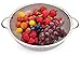 Stainless Steel Micro-Perforated Colander Kitchen Strainer Sieve with Handle - Large 5 Quart Bowl - Pasta, Rice, Fruit, & Vegetable Drainer