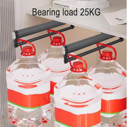 Extendable Clothes Hanging Rail for Entryway Closet, Sturdy Aluminum Adjustable Rail Space Saving Storage (Grey, 292mm)