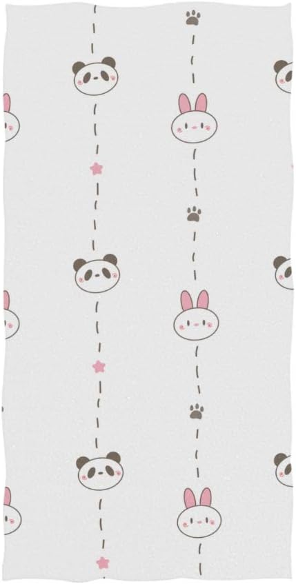 Bath Towels Luxury Chinese Panda Rabbit Towel Personalized Bath Sheet Bathroom Sport Washcloth Yoga Men Adult for Baby Towels 30 X 15 Inch