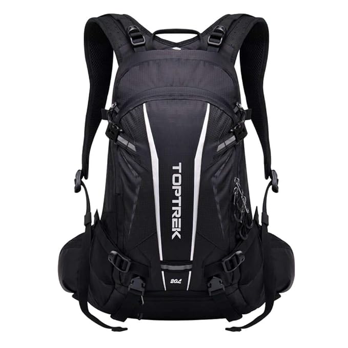 toptrek Fahrradrucksack 20L Fahrrad Rucksäcke mit Regenschutz und Helmabdeckung Wasserdicht Trinkrucksack Ultraleicht Hydrati
