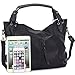 Handbags for Women WISHESGEM Large Capacity Ladies Hobo Purses Top Handle PU Leather Shoulder Bags Black