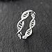 FashionJunkie4Life Sterling Silver DNA Molecule Double Helix Ring Band, Sizes 6-10, Science (10)