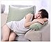 Hiltow Adjustable Triangle Back Wedge Cushion Pillow Sofa Bed Office Chair Rest Cushion Throw Pillow (Green)