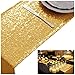 ShinyBeauty Gold Bridal Shower Decorations 5pcs Gold-12x72-Inch Sequin Table Runners Champagne Rectangle Party Supplies -0719E