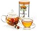 Organic Blooming Tea - 14-Count Variety Pack of Flowering Tea in a Gift Canister - 100% Organic Calendula Flowers and Green Tea Leaves in Hand Sewn Blooming Tea Balls from Kiss Me Organics