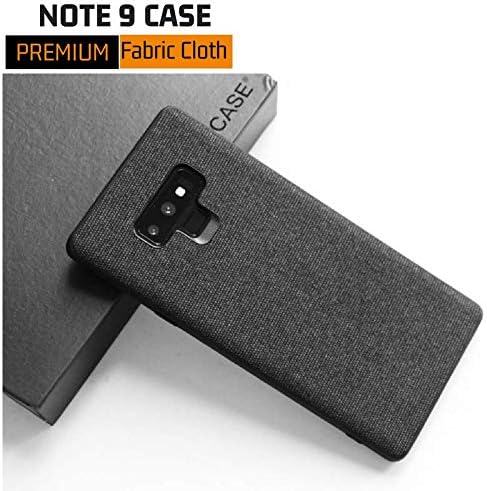 Firecrown Smooth Cloth Fabric Back Case Cover for Samsung Galaxy Note 9 (Black)