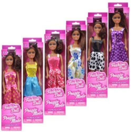 (Set of 6) African-American Fashion Dolls, 11½" Gift Set 3+/ 3 years and up