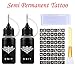 Knit - Jagua Henna Tattoo Kit, Black/Dark Blue Semi-Permanent Tattoo Ink 1oz, Freehand Temporary Tattoo Ink Kit (Organic Jagua Fruit Based Ink/Gel) Natural & Long Lasting for Women Men