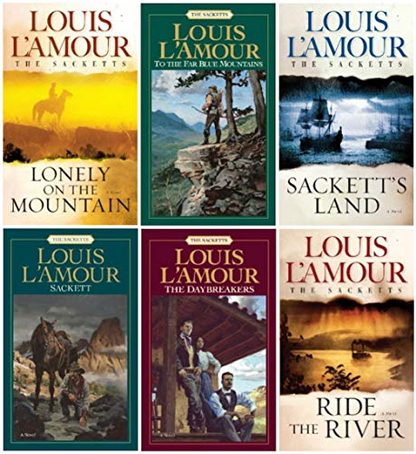 The Sacketts' Six Box Set - Sackett/The Daybreakers/Ride The River/To The Far Blue Mountains/Sackett by Louis L'amour (Mass Market Paperback)