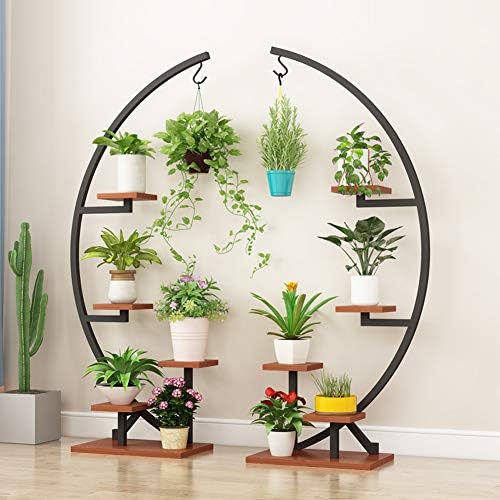 5 Tier Metal Plant Stand, Indoor Metal Plant Shelf Stand Decorative